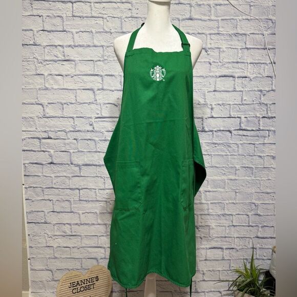 STARBUCKS Coffee Barista Green Apron Employee Uniform. - Picture 1 of 16